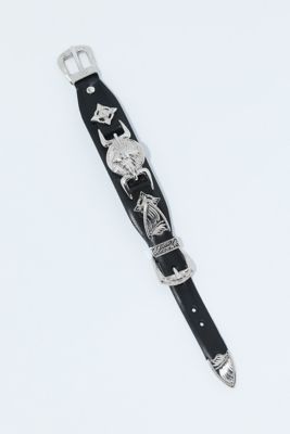 ＜三越伊勢丹/公式＞ TOGA/トーガ Double buckle leather bangle BLACK ブレスレット【三越伊勢丹/公式】