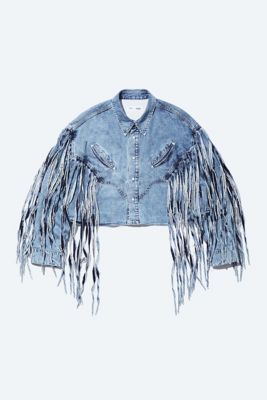 ＜TOGA＞Ｄｅｎｉｍ　ｆｒｉｎｇｅ　ｓｈｏｒｔ　ｊａｃｋｅｔ