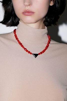 Ｔｒｉａｎｇｌｅ　ｐｅａｒｌ　ｎｅｃｋｌａｃｅ　ＴＺ２５１－ＡＫ９６５