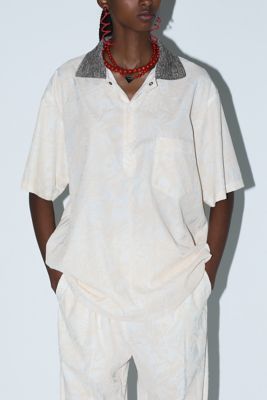 Ｆｌｏｃｋｙ　ｐｒｉｎｔ　Ｓ／Ｓ　ｓｈｉｒｔ　ＴＺ２５１－ＦＪ９１１