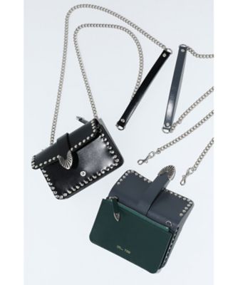 Chain leather wallet TZ252ー