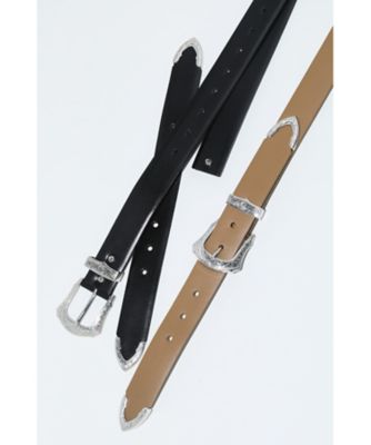 Double buckle wide belt TZ261ーAH916