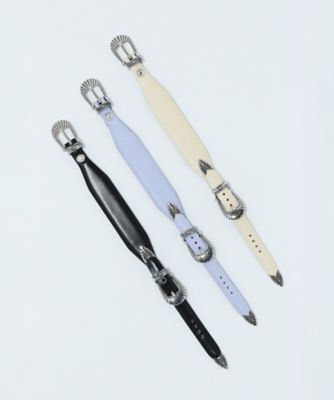 Narrow double buckle bangle TZ261ー