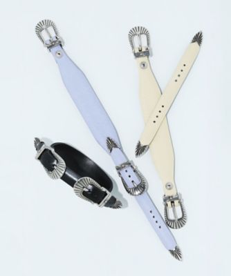 Narrow double buckle bangle TZ261ー