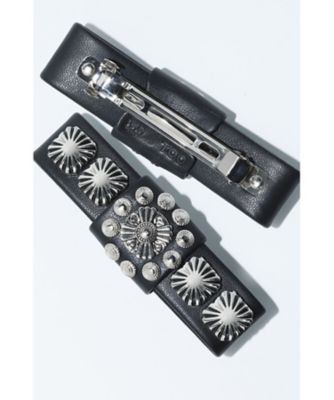 Concho leather barrette TZ261ー