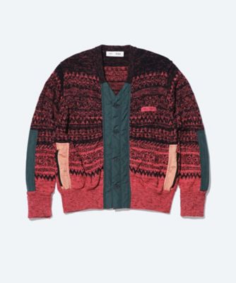 Jacquard knit cardigan TZ261ーXO945