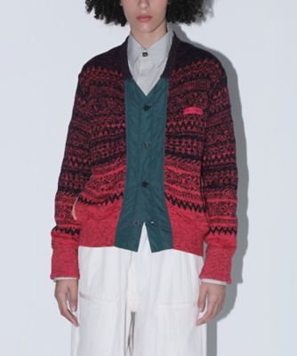 Jacquard knit cardigan TZ261ーXO945