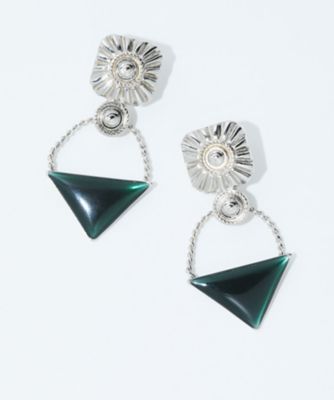 Triangle pierced earrings TZ262ー