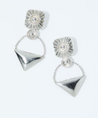 Triangle pierced earrings TZ262ー