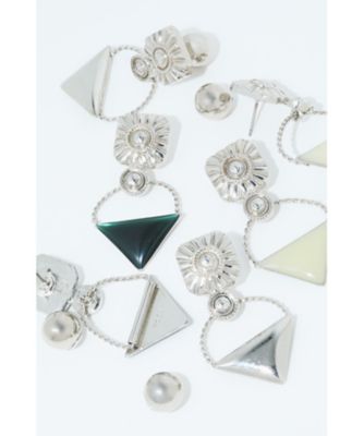Triangle pierced earrings TZ262ー