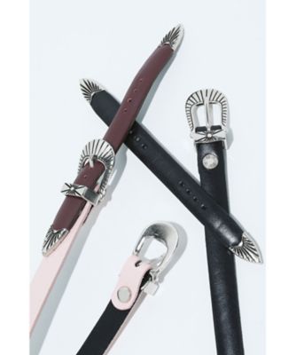Double buckle leather bangle TZ262ー