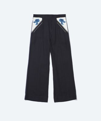 Inner print drawstring pants TZ262ー