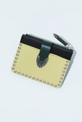 TOGA ARCHIVES Leather wallet studs カスケディアン 黄色x赤 