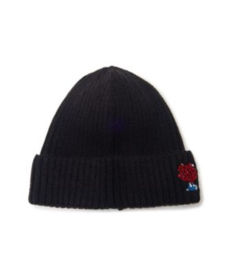 ＜UNDERCOVER (Women)＞【送料無料】ＲＩＢＯＮ　ＨＥＬＬＯ　ＫＩＴＴＹ　ビーズ刺繍　／　ニット帽　ＵＣ２Ｅ８Ｈ０２ー１
