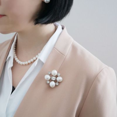 MITSUKOSHI(三越) 真珠のブローチ、真珠のイヤリング | chidori.co