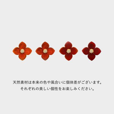カーネリアン　フラワー　イヤリング　ＶＢＭＥ３００１　　ＣＡ