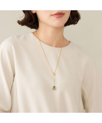 シェル カラーストーン スライドネックレス