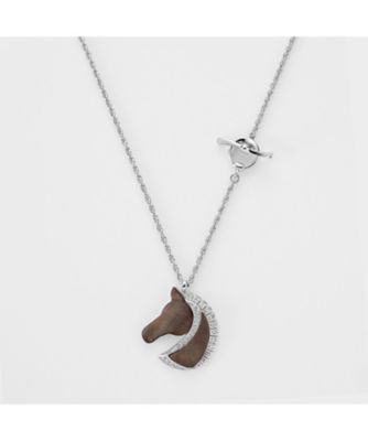 ＜VENDOME BOUTIQUE (Women)＞黒蝶貝　馬ネックレス　ＶＢＭＰ５６７３６３ＢＰ