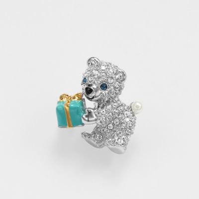 ＜VENDOME BOUTIQUE (Women)＞ベア＆ギフトボックス　ブローチ　ＶＢＭＶ４７９４　Ｂ２