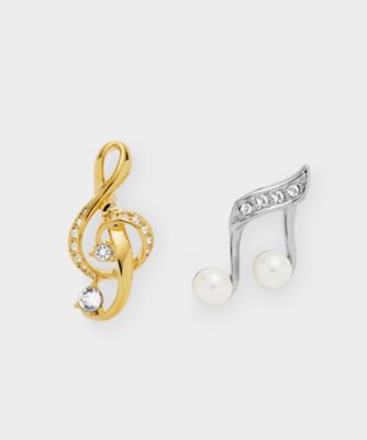 ＜VENDOME BOUTIQUE (Women)＞音符　ブローチ　２点セット　ＶＢＭＶ５５７８　ＸＧ