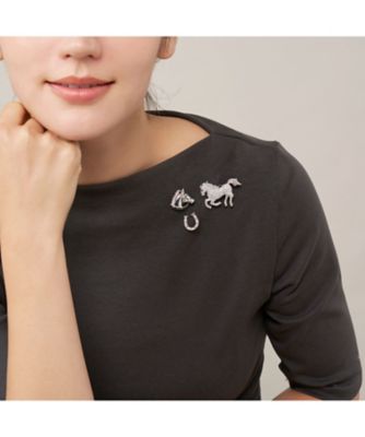 ホースシュー＆馬 ブローチ2点セット VBMV5670 UT