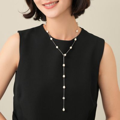 淡水パール　ステーションネックレス　ＶＢＰＮ４５３１６５ＰＦ
