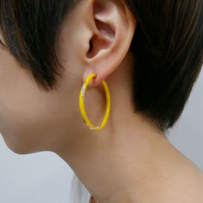 mm6 maison margiela チャンキーフープピアス - ピアス(片耳用)