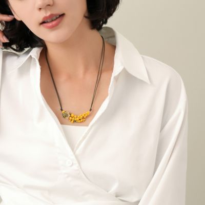 【美品】【数量限定品】ヴァンドーム青山　ネックレス　ミモザ ヴァンドーム青山 【限定品】ミモザネックレス（ミモザモチーフ