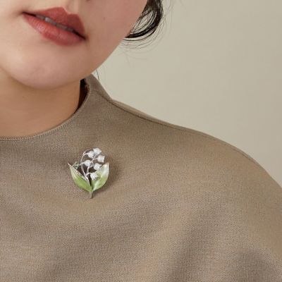 おすすめ thedesignminds.com ジバンシー スズラン 鈴蘭 ブローチ 