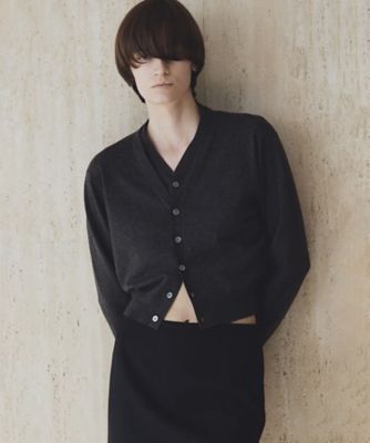 Double collar knit cardigan VEー