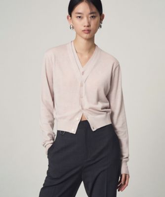 Double collar knit cardigan VEー