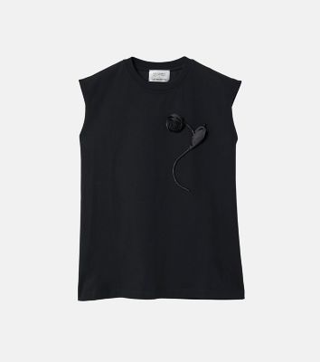 Ｆｌｏｗｅｒ　Ａｐｐｌｉｑｕｅ　Ｓｌｅｅｖｅｌｅｓｓ　Ｔ－ｓｈｉｒｔ　ＶｘＲ－ＳＳ２５０１－Ｌ