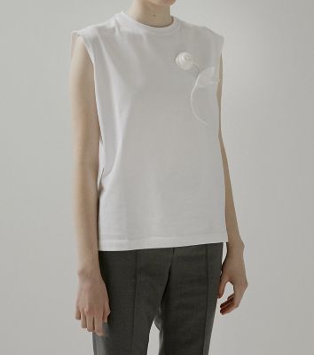 Ｆｌｏｗｅｒ　Ａｐｐｌｉｑｕｅ　Ｓｌｅｅｖｅｌｅｓｓ　Ｔ－ｓｈｉｒｔ　ＶｘＲ－ＳＳ２５０１－Ｌ