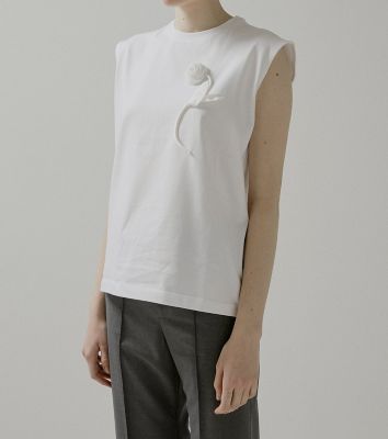 Ｆｌｏｗｅｒ　Ａｐｐｌｉｑｕｅ　Ｓｌｅｅｖｅｌｅｓｓ　Ｔ－ｓｈｉｒｔ　ＶｘＲ－ＳＳ２５０１－Ｌ