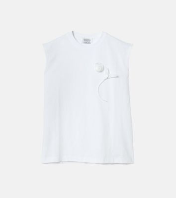 Ｆｌｏｗｅｒ　Ａｐｐｌｉｑｕｅ　Ｓｌｅｅｖｅｌｅｓｓ　Ｔ－ｓｈｉｒｔ　ＶｘＲ－ＳＳ２５０１－Ｌ