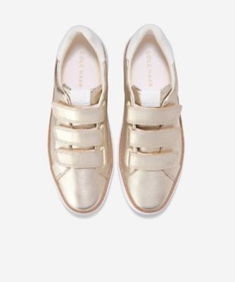 COLE HAAN 人気色 シルバー トリプル ストラップ スニーカー セール】グランドプロ トップスピン トリプルストラップ