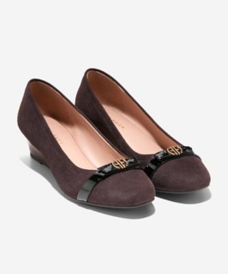 コールハーン　マルタ　ウェッジ　40mm ブラックレザー　パンプス コール ハーン COLE HAAN マルタ ウェッジ 40MM womens （ブラック