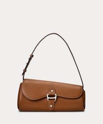 LAUREN RALPH LAUREN (Women)/ローレン ラルフ ローレン レザー ミディアム Tasha イーストウエスト バッグ WALRBAG02V20228 200ブラウン ハンドバッグ【三越伊勢丹/公式】