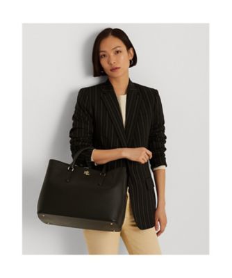 LRLロゴが上品【Ralph Lauren】レザー ラージ Marcy サッチェル Leather Large Marcy Satchel | Ralph Lauren