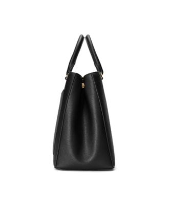 クロスハッチ レザー ラージ ハンナ サッチェル | LAUREN RALPH