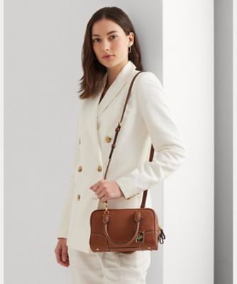 LAUREN ペブルド レザー スモール Emerie サッチェル ペブルド レザー スモール Emerie サッチェル | LAUREN