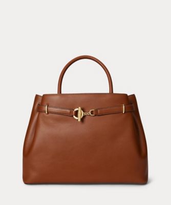 ＜LAUREN RALPH LAUREN (Women)＞レザー　ラージ　Ｂｌａｉｋｅ　サッチェル　ＷＡＬＲＢＡＧ０８９２０１７０