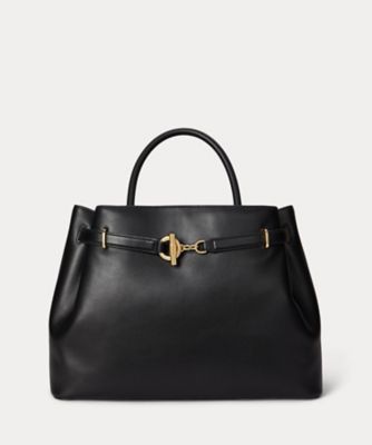 ＜LAUREN RALPH LAUREN (Women)＞レザー　ラージ　Ｂｌａｉｋｅ　サッチェル　ＷＡＬＲＢＡＧ０８９２０１７１