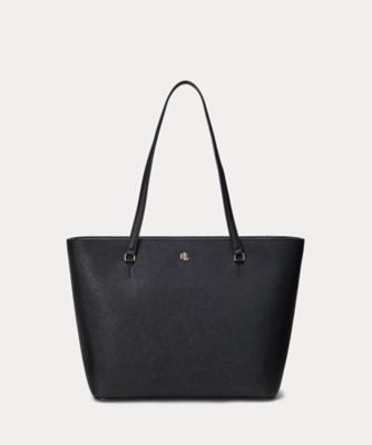 ＜LAUREN RALPH LAUREN (Women)＞クロスハッチ　レザー　ミディアム　Ｋａｒｌｙ　トート