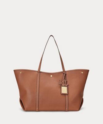 ＜LAUREN RALPH LAUREN (Women)＞ペブルド　レザー　ラージ　Ｅｍｅｒｉｅ　トート　バッグ