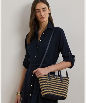ストライプド　ストロー　ミディアム　Ｂｒｉｅ　トート　バッグ　ＷＡＬＲＢＡＧ０Ｇ６２０３１８