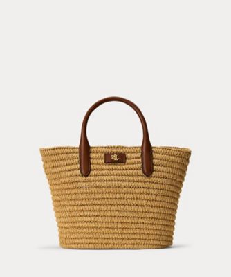 ＜LAUREN RALPH LAUREN (Women)＞ウーブン　ストロー　ミディアム　Ｂｒｉｅ　トート　バッグ　ＷＡＬＲＢＡＧ０Ｇ６２０３１９