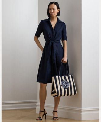 【LAUREN RALPH LAUREN】ストライプ ヘリンボーン ラージトート s7-AI431956937001_alternate7