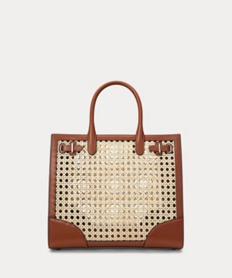 ＜LAUREN RALPH LAUREN (Women)＞ラタン　＆　レザー　ミディアム　Ｄｅｖｙｎ　トート　バッグ　ＷＡＬＲＢＡＧ０Ｇ６２０３３３