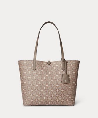 フェイクレザー ラージ リバーシブル トート バッグ